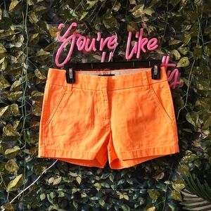 NWT J Crew Neon Orange Shorts